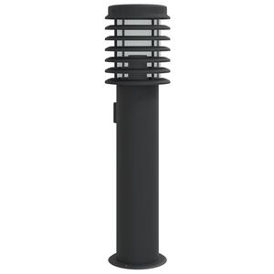 vidaXL Lauko &scaron;viestuvas su i&scaron;vedimu, juodas, 60cm, plienas