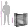 vidaXL Gabioninė pakelta lova Sidabro 50 x 100 x 100 cm