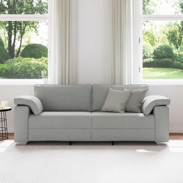 vidaXL Sofa Debesų pilka 219 x 77 x 82 cm audinys