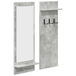 vidaXL Prikabinamas paltas su lentyna Betono pilka 70 x 10 x 90 cm