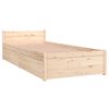 vidaXL Lovos rėmas su stalčiais, 75x190cm, vienvietis