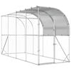vidaXL Prie sienos esantis vi&scaron;tų narvas Sidabrinė 400 x 100 x 215 cm