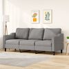 vidaXL Trivietė sofa, tamsiai pilkos spalvos, 210cm, audinys