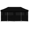 vidaXL Išskleidžiama proginė palapinė su 4 šoninėmis sienomis, juoda