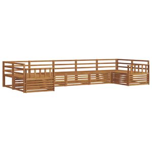vidaXL Lauko sofos komplektas 7 pcs Natūrali