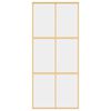 vidaXL Stumdomos durys, auksinės, 90x205cm, ESG stiklas ir aliuminis