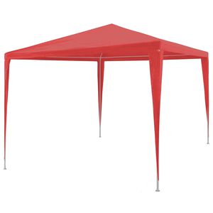 vidaXL &Scaron;ventės palapinė Raudona 300 x 300 x 255 cm PE ir plienas