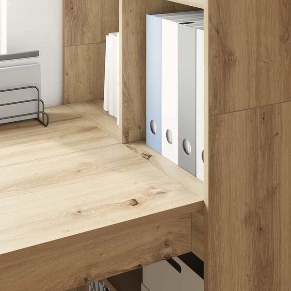 vidaXL Stalas Amatininkų ąžuolas 122 x 67 x 145 cm Apdirbta mediena