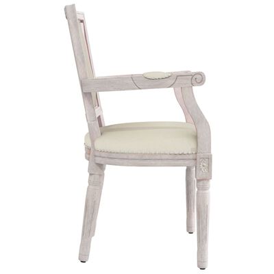 vidaXL Valgomojo kėdė, smėlio spalvos, linas