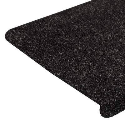 vidaXL Lipnūs laiptų kilimėliai, 15vnt., antracito, 65x24,5x3,5 cm