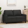 vidaXL Dvivietė sofa, juodos spalvos, 120cm, audinys