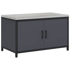 vidaXL Virtuvės Saugojimo Spintelė HATTEM Antracito 90 x 50 x 53 cm