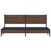 vidaXL Lovos rėmas be čiužinio, rudas ąžuolo, 193x203cm, metalas