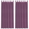 vidaXL Voilės užuolaidos su kilpelėmis, 2 vnt., violetinės, 140x225 cm