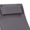 vidaXL Saulės gultas su čiužinuku, pilkos spalvos, poliratanas