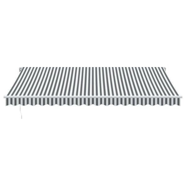 vidaXL Rankiniu būdu i&scaron;traukiama markizė, antracito/balta, 450x350cm