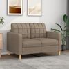 vidaXL Dvivietė sofa, taupe spalvos, 120cm, audinys