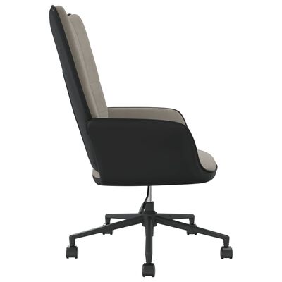 vidaXL Poilsio kėdė, šviesiai pilkos spalvos, aksomas ir PVC