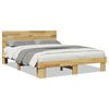vidaXL lovos rėmas su galvūgaliu be čiužinio 140x190 cm ąžuolo masyvo