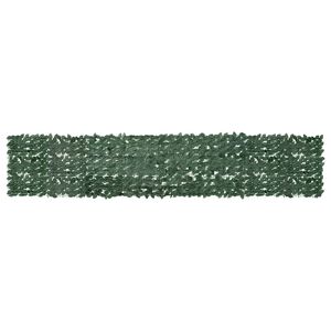 vidaXL Balkono pertvara, 400x75cm, su tamsiai žaliais lapais