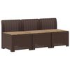 vidaXL 3-vietė sodo sofa su pagalvėlėmis, Rattan i&scaron;vaizda PP Ruda