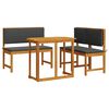 vidaXL Sodo Bistro Rinkinys 3 pcs Ruda Kietos akacijos mediena