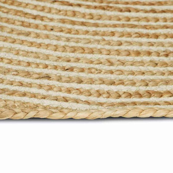 vidaXL Kilimas Natūrali ir Balta 100 x 152 cm Džiutas