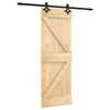 vidaXL Slankios durys Natūrali ir juoda 70 x 210 cm