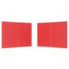vidaXL &Scaron;ventinės palapinės &scaron;oninė siena 2 pcs Raudona 300 x 195 cm