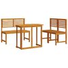 vidaXL Sodo Bistro Rinkinys 3 pcs Ruda Kietos akacijos mediena