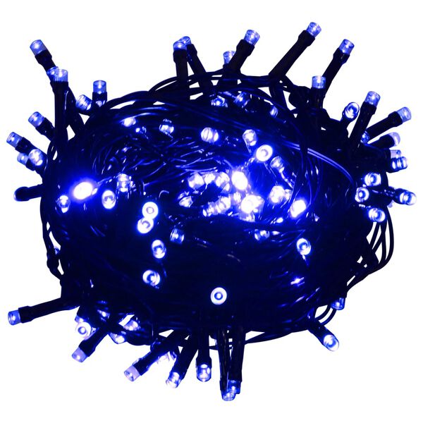 vidaXL LED lempučių girlianda, 200m, PVC, 2000 mėlynos spalvos LED