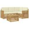 vidaXL Lauko sofos komplektas 5 pcs Balta ir kreminė 59 x 59 x 37 cm