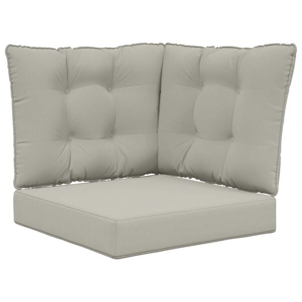 vidaXL Lauko sofa pagalvėlė 3 pcs Pilka Poliesteris