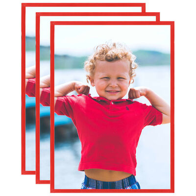 vidaXL Nuotraukų rėmeliai-koliažai, 3vnt., raudoni, 59,4x84cm, MDF