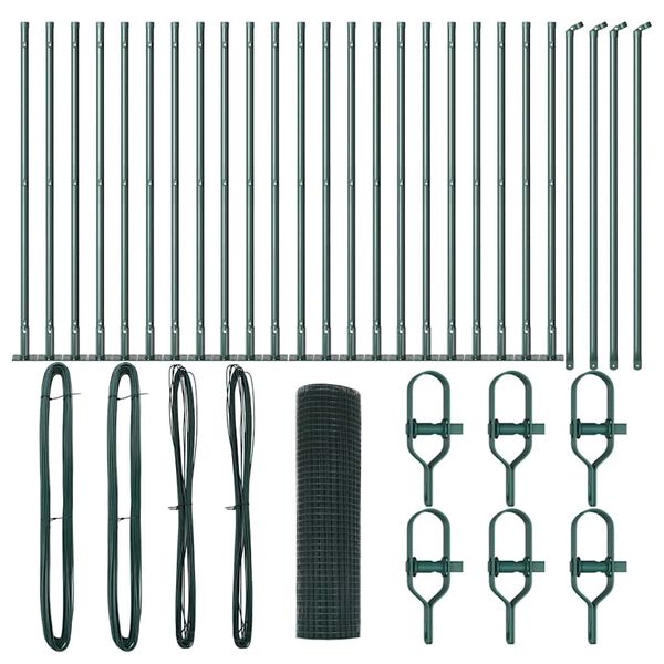 vidaXL Tvorelės stulpas Žalia 50 x 0,8 m (19 x 19 mm tinklelis)