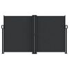 vidaXL I&scaron;traukiama &scaron;oninė pertvara, juodos spalvos, 140x1200cm