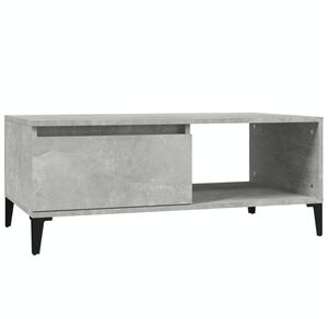 vidaXL Kavos staliukas, betono pilkas, 90x50x36,5cm, apdirbta mediena