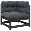 vidaXL Kampinė sodo sofa su antracito pagalvėlėmis, pu&scaron;ies masyvas