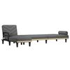 vidaXL L formos sofa-lova, tamsiai pilka, 260x140x70cm, audinys