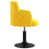 vidaXL Pasukamos valgomojo kėdės, 2vnt., garstyčių geltonos, aksomas