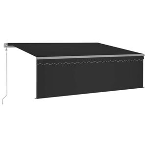 vidaXL Automatiniu būdu i&scaron;traukiama markizė, antracito, 4x3m