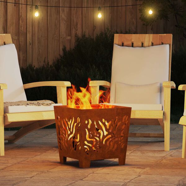 vidaXL Laužavietė Ruda 40 x 40 x 40 cm Plienas