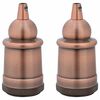 vidaXL lempų laikikliai 2 vnt Red Bronze E27