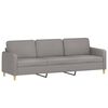 vidaXL Trivietė sofa su pakoja, &scaron;viesiai pilka, 210cm, audinys