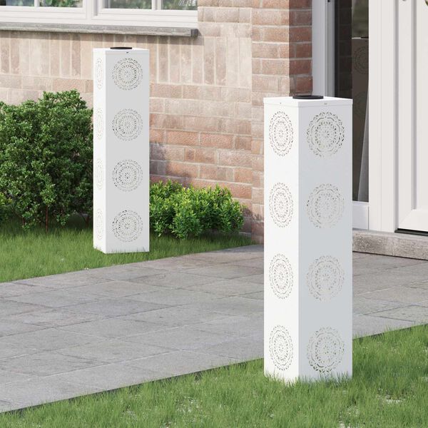 vidaXL Saulės LED &scaron;aligatvio &scaron;viesa 2 pcs Balta