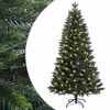 vidaXL Dirbtinė Sulankstoma Kalėdų Eglutė 120 cm 150 LED &Scaron;ilta balta