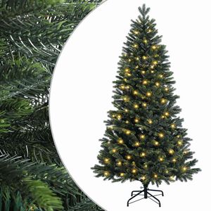 vidaXL Dirbtinė Sulankstoma Kalėdų Eglutė 120 cm 150 LED &Scaron;ilta balta