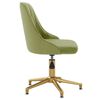 vidaXL Pasukamos valgomojo kėdės, 6vnt., &scaron;viesiai žalios, aksomas