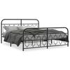 vidaXL Lovos rėmas su galvūgaliu/kojūgaliu, juodas, 183x213cm, metalas