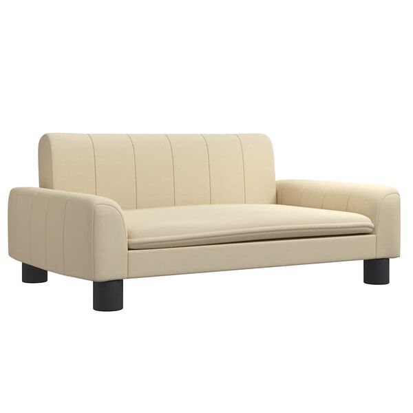 vidaXL Vaikiška sofa, kreminės spalvos, 70x45x30cm, audinys